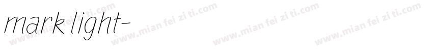 mark light字体转换